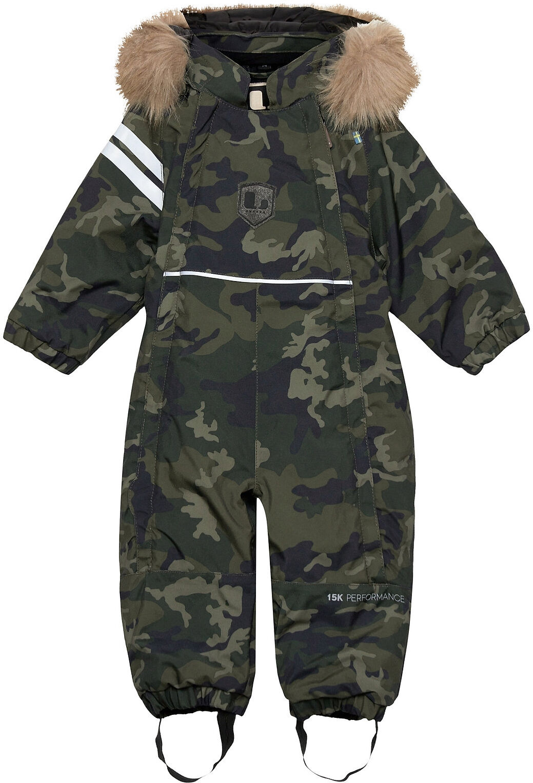 Lindberg Sweden Camo Baby Overall Outerwear Shell Clothing Shell Coveralls Grønn Lindberg Sweden