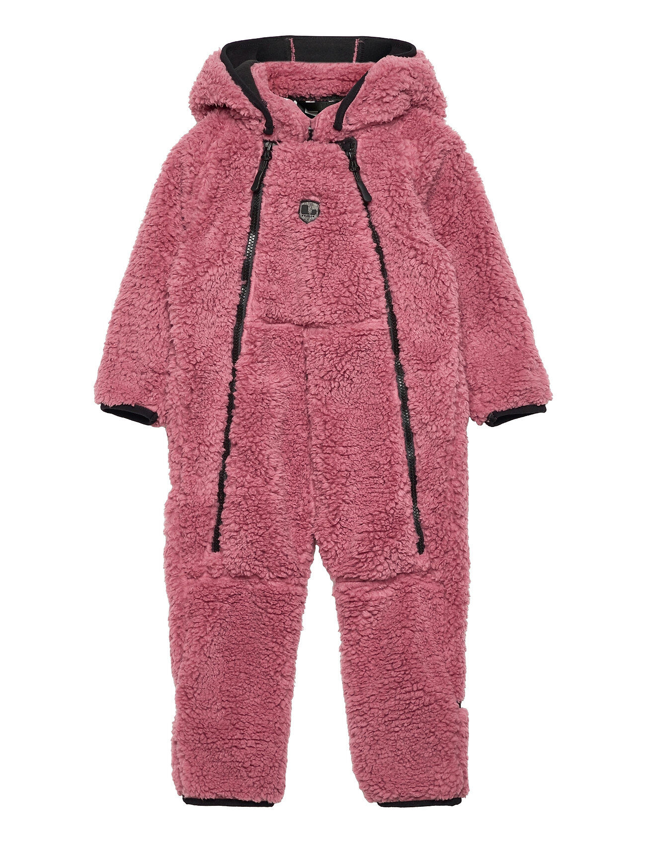 Lindberg Sweden Muddus Pile Baby Overall Windfleece Outerwear Fleece Outerwear Fleece Suits Rosa Lindberg Sweden