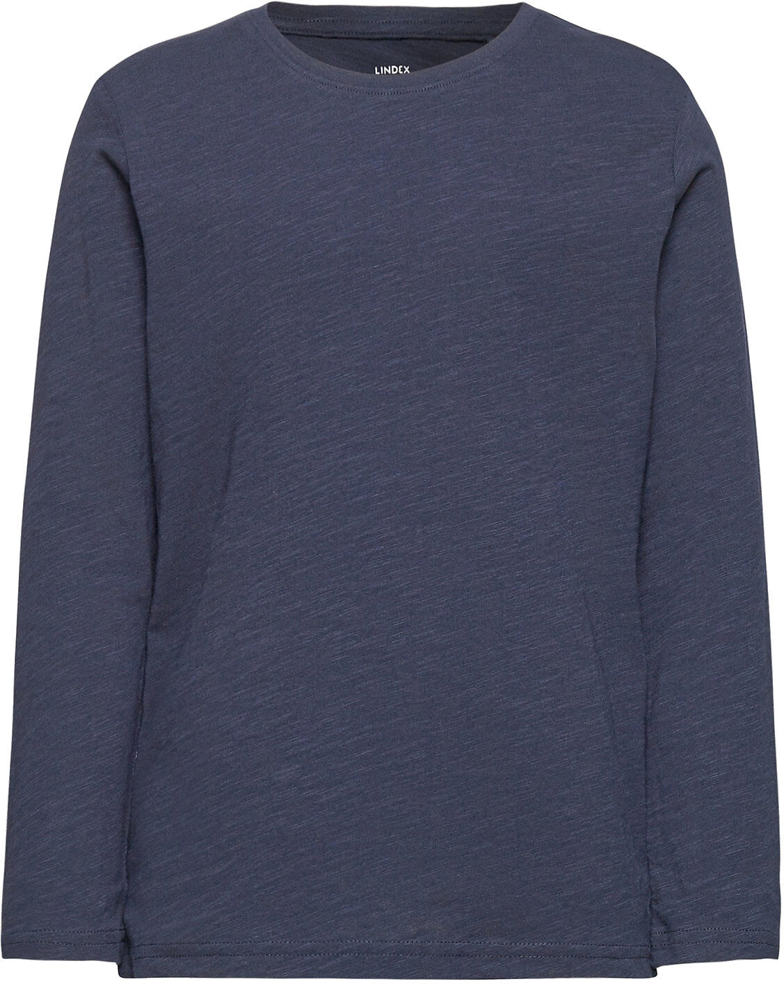 Lindex Top Ls Basic Slub T-shirts Long-sleeved T-shirts Blå Lindex