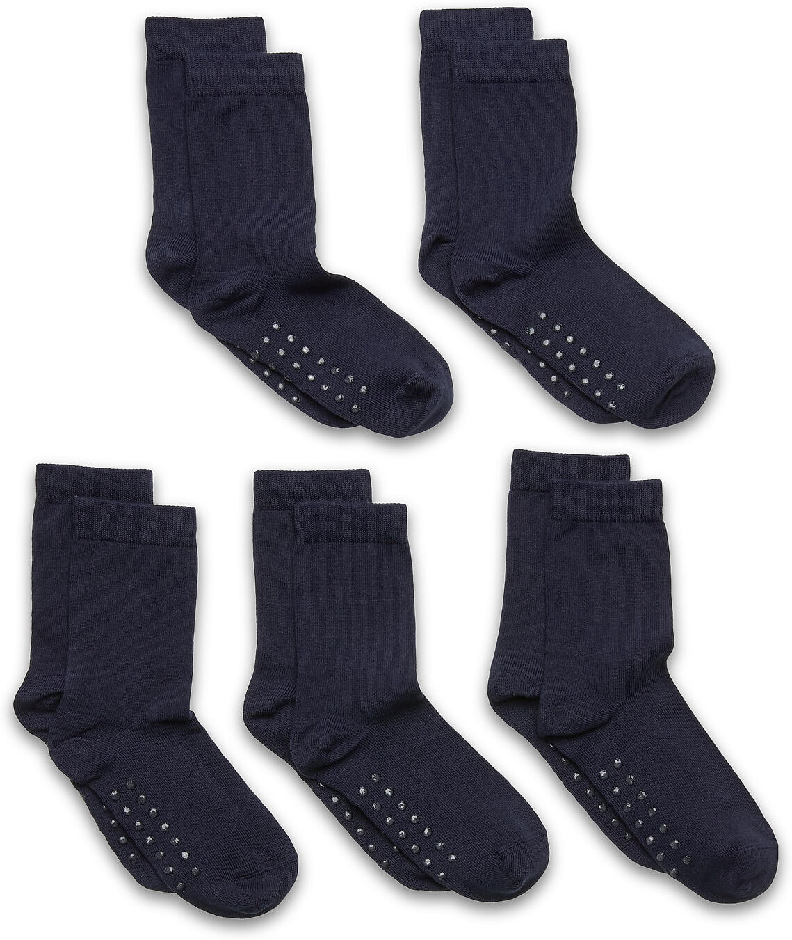 Lindex Socks 5P Sb Plain Fashion Col Socks & Tights Non-slip Socks Blå Lindex