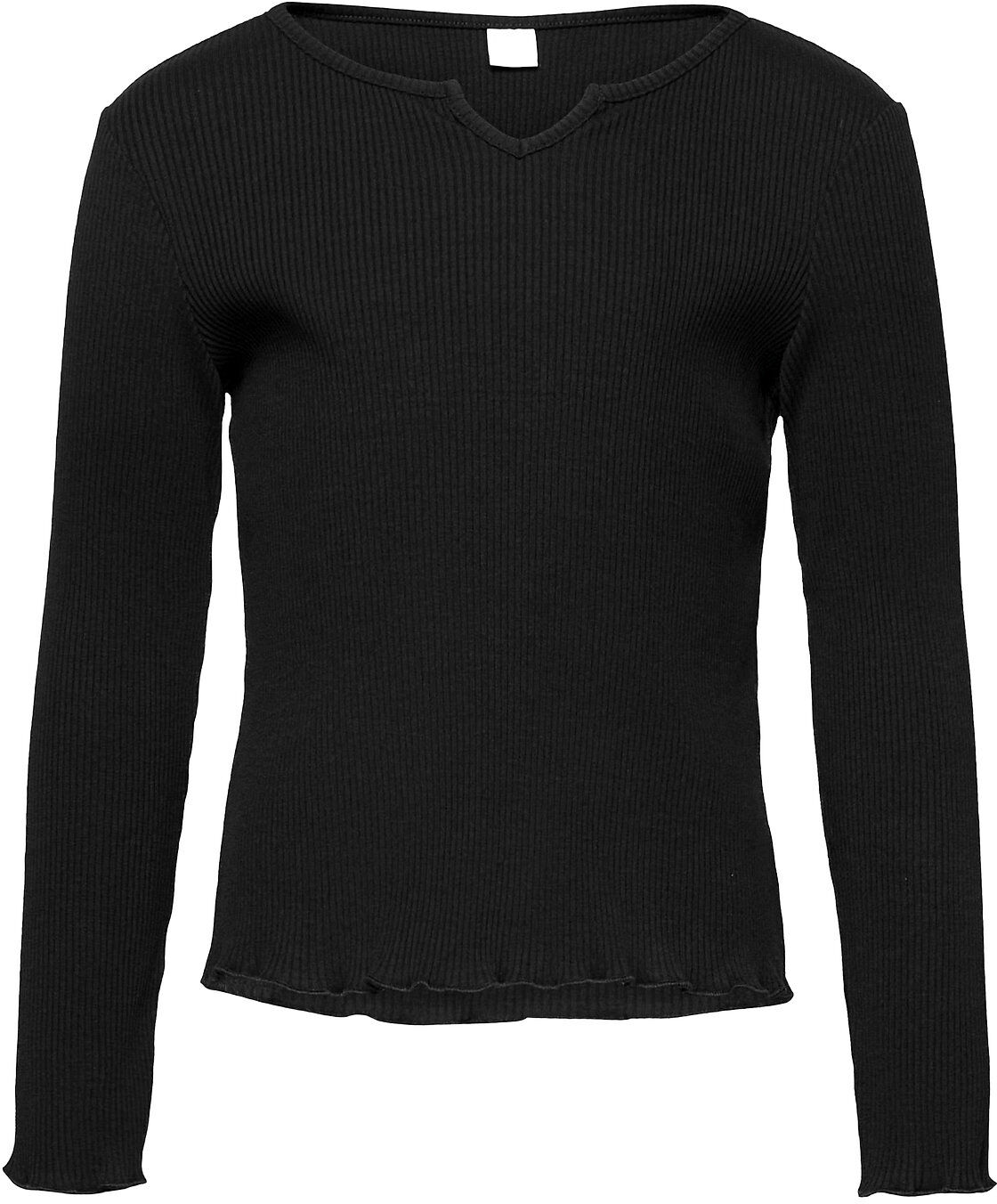 Lindex Top Jenna Rib T-shirts Long-sleeved T-shirts Svart Lindex