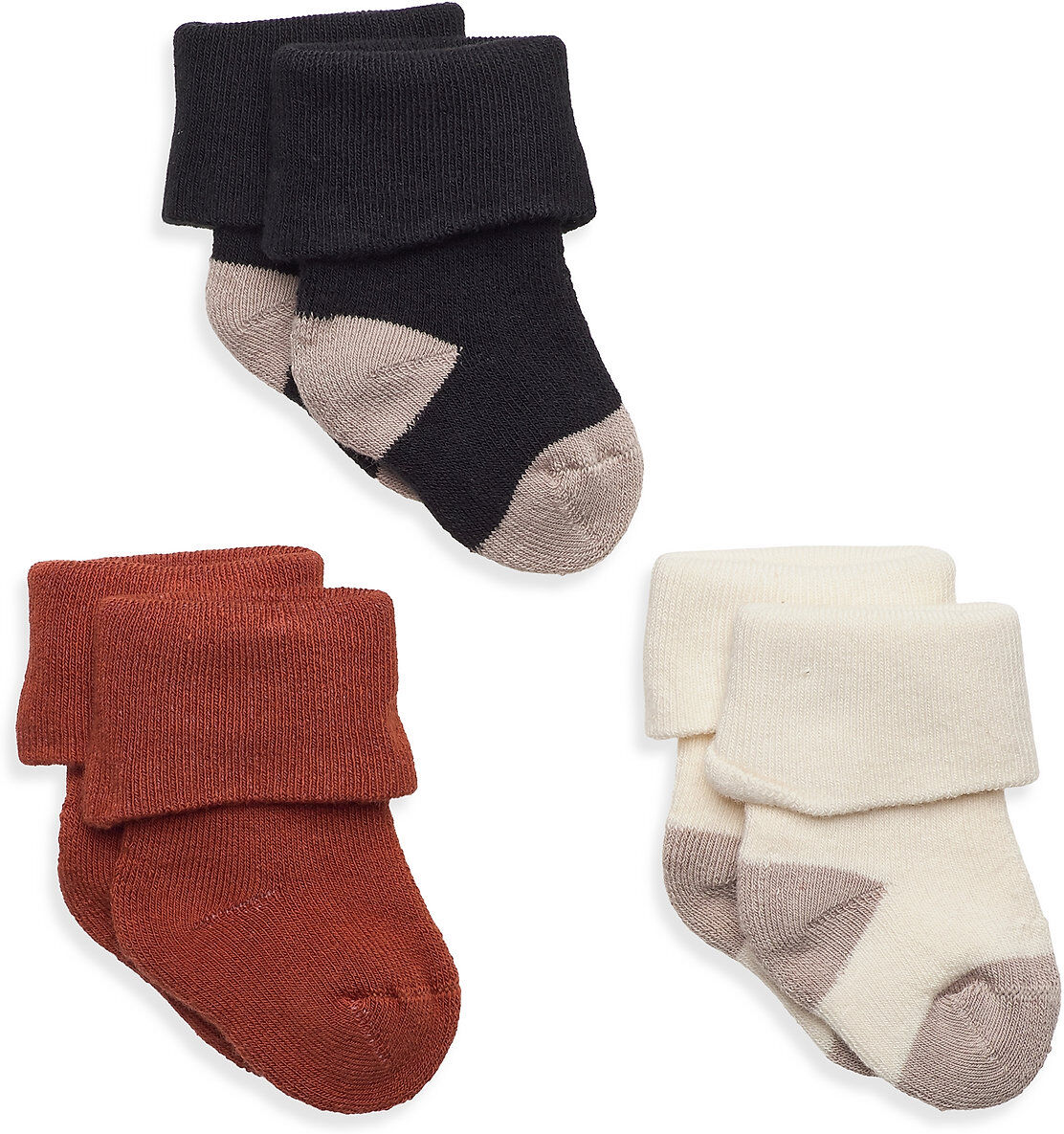 Lindex Sock 3P Terry With Soft Cuff Socks & Tights Non-slip Socks Multi/mønstret Lindex