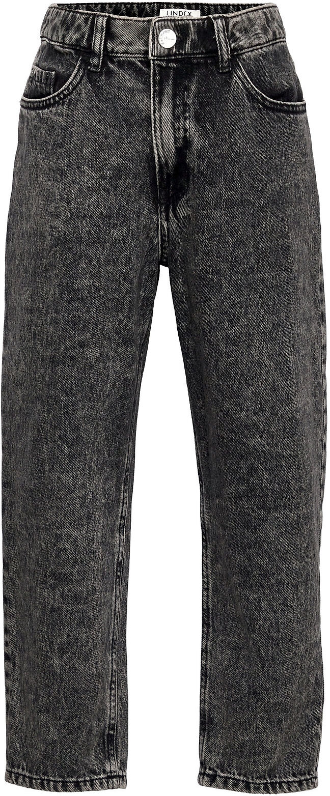 Lindex Trousers Denim Thea Acid Black Jeans Grå Lindex