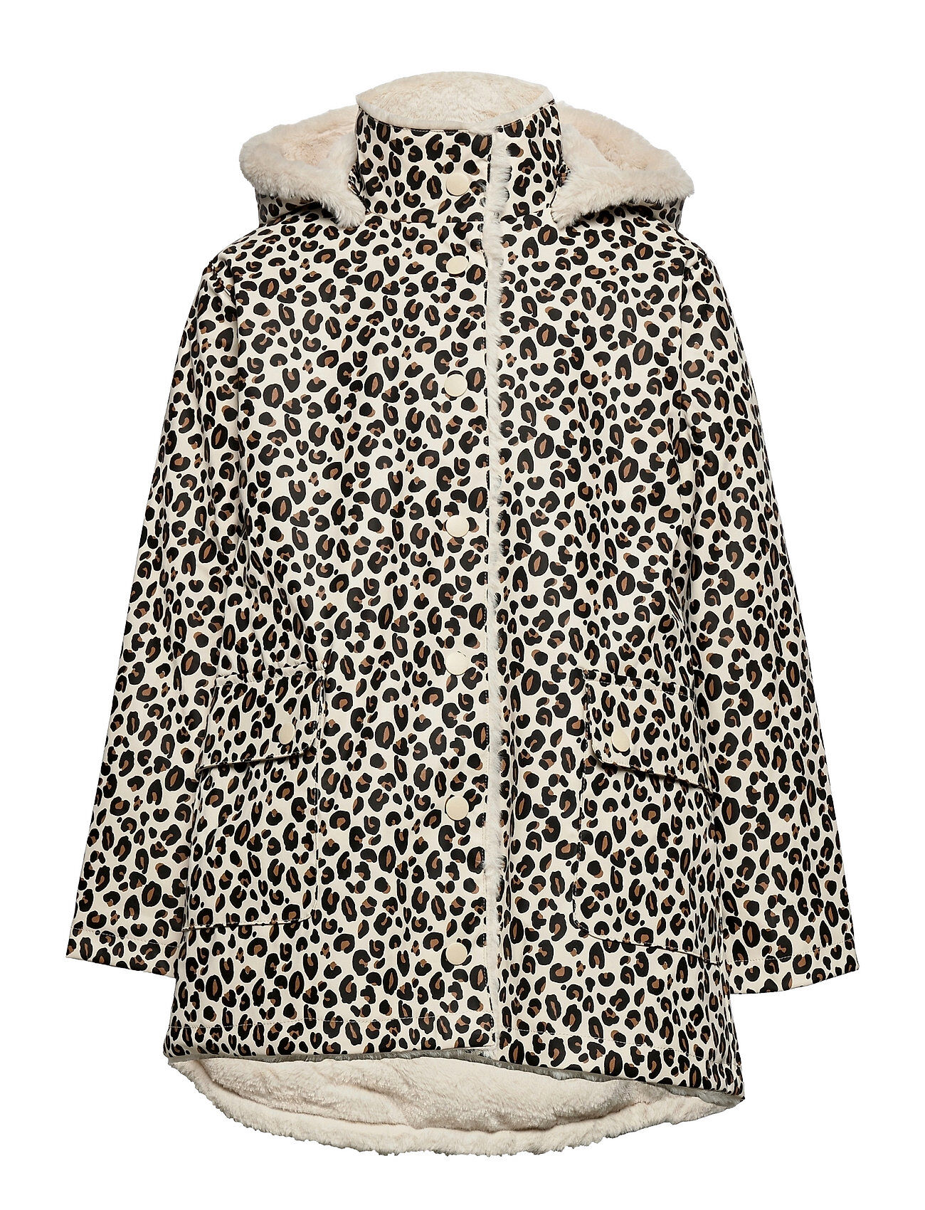 Lindex Raincoat Fur Lined Outerwear Rainwear Jackets Svart Lindex