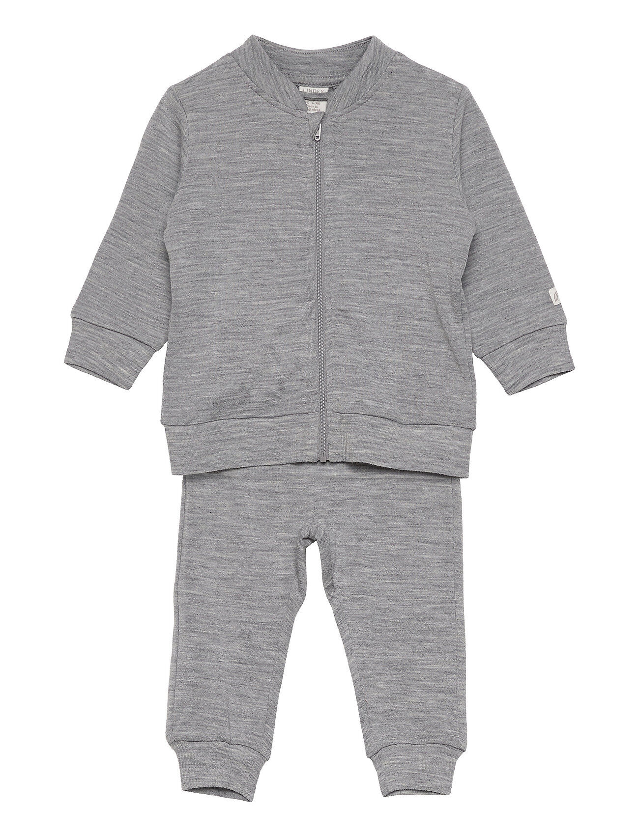 Lindex Set Baby Wool Terry Outerwear Fleece Outerwear Fleece Suits Grå Lindex