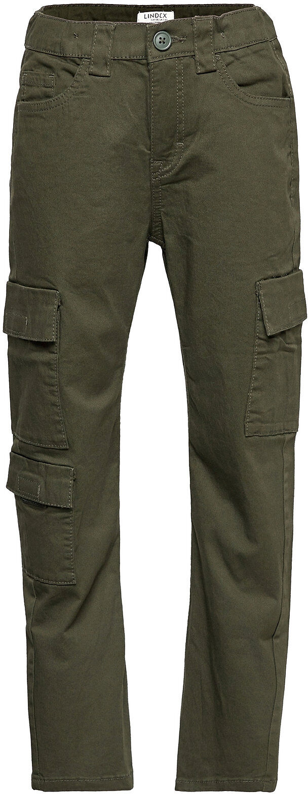 Lindex Trousers Twill Cargo Cargo Pants Grønn Lindex