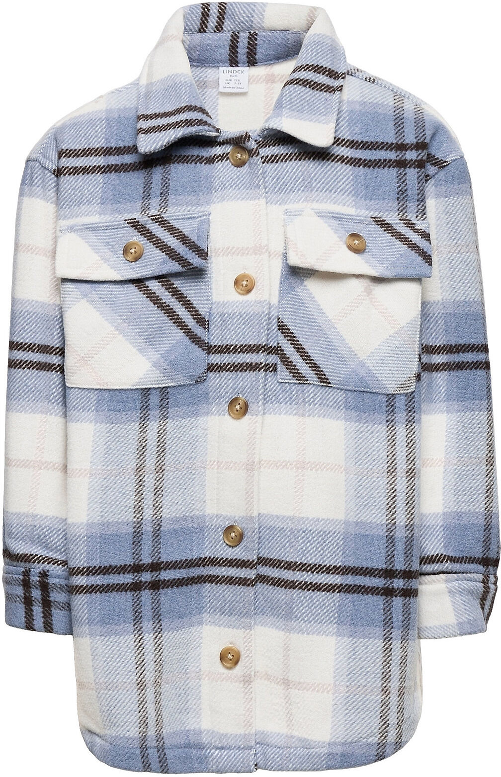 Lindex Shirt Asta Check Overshirts Blå Lindex