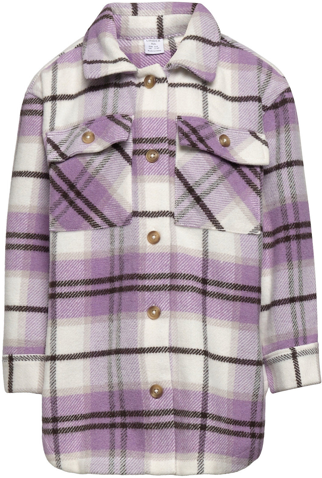 Lindex Shirt Asta Check Overshirts Lilla Lindex