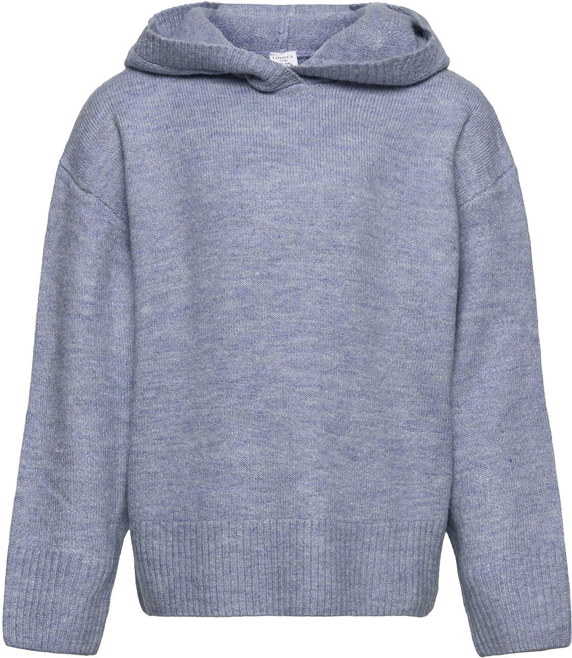 Lindex Sweater Vera Knitted Hoodie Hettegenser Genser Blå Lindex