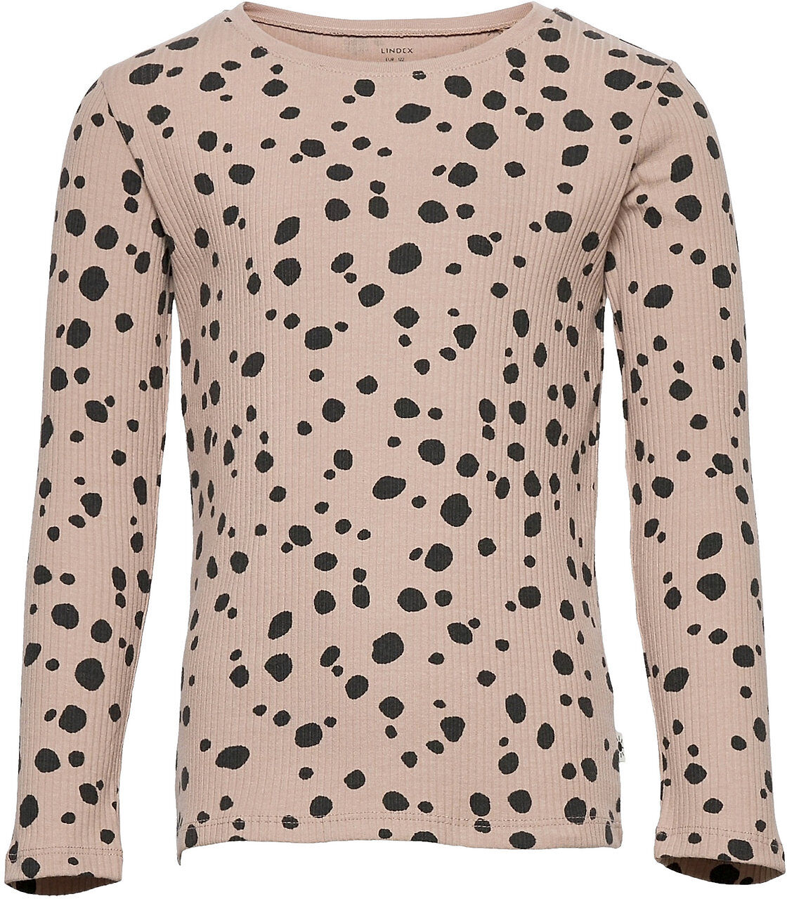 Lindex Top Basic Rib Dots T-shirts Long-sleeved T-shirts Rosa Lindex