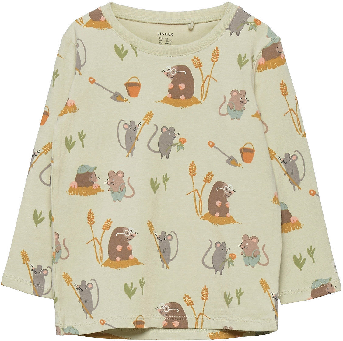 Lindex Top Mole And Friends T-shirts Long-sleeved T-shirts Multi/mønstret Lindex