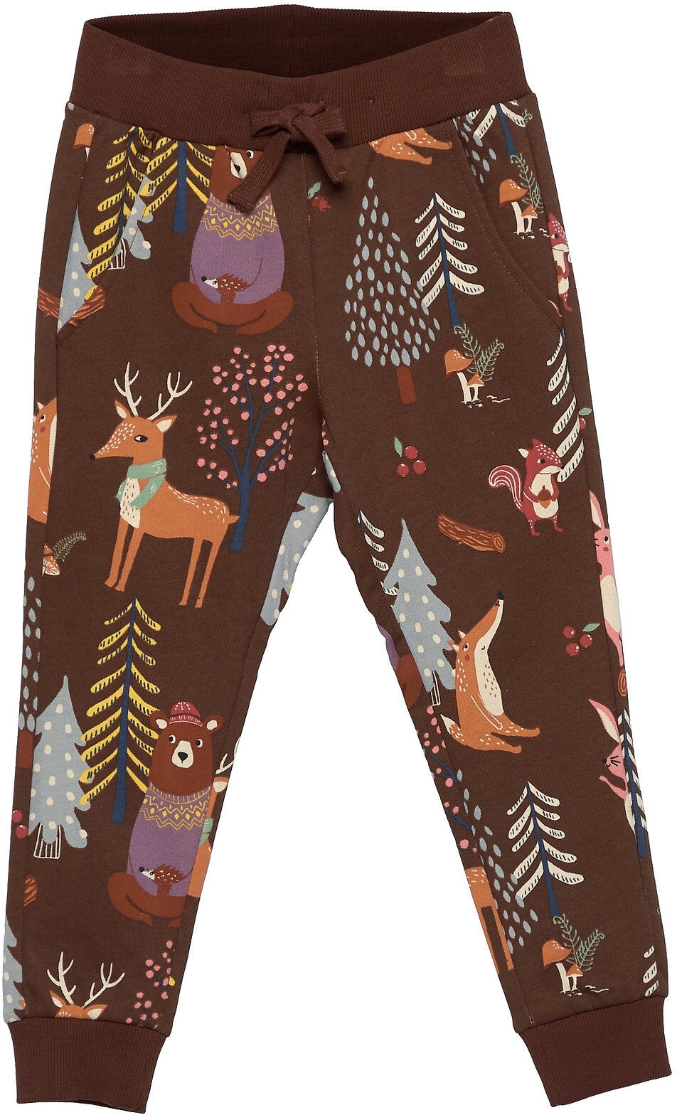 Lindex Trousers Aop Winter Forest Barn Brun Lindex