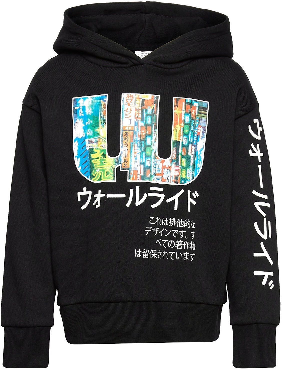 Lindex Sweatshirt W Hood Tokyo Hettegenser Genser Svart Lindex