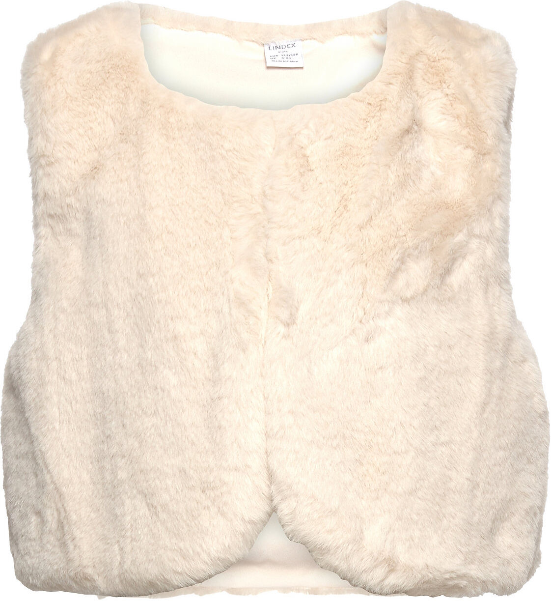 Lindex Vest Faux Fur Vest Beige Lindex