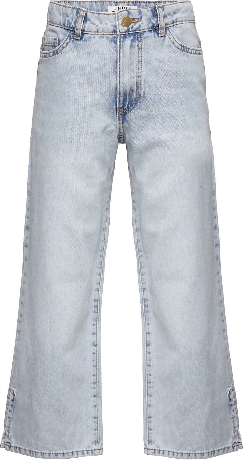 Lindex Trousers Denim Vanja Split End Jeans Wide Leg Jeans Blå Lindex