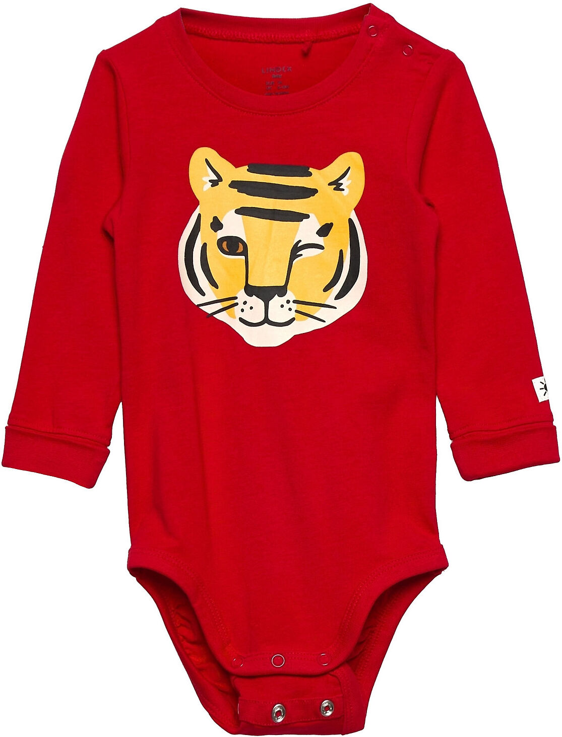 Lindex Body Tiger Placement Bodies Long-sleeved Rød Lindex