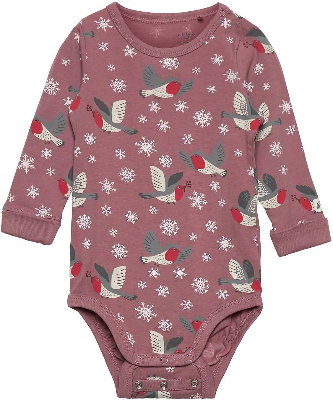 Lindex Body Bird In The Sky Bodies Long-sleeved Rosa Lindex