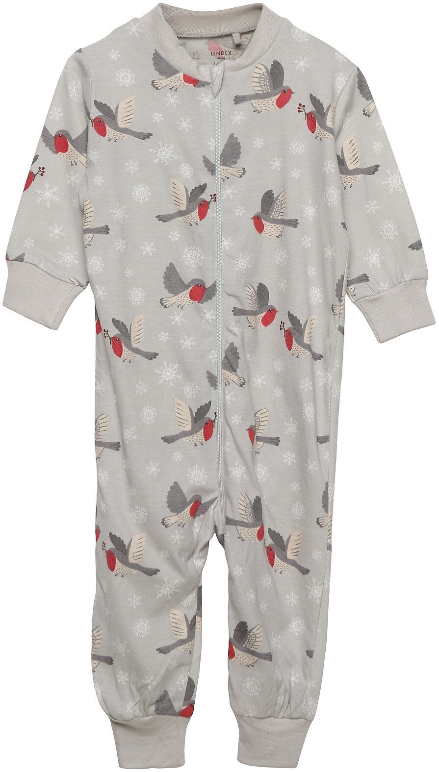 Lindex Pyjamas Birds And Snow Pyjamas Sie Jumpsuit Multi/mønstret Lindex