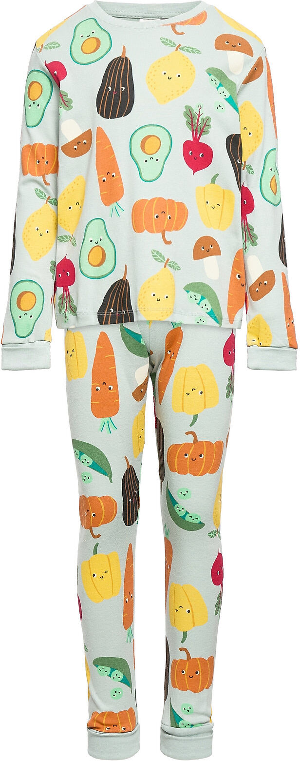 Lindex Pajama Cop Veggies Pyjamas Sett Multi/mønstret Lindex