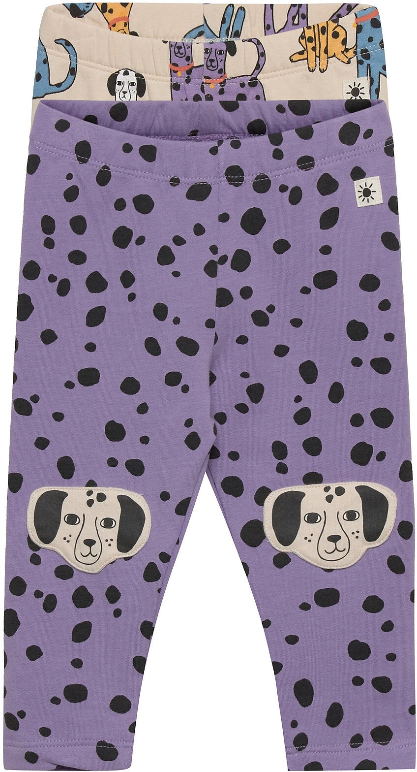 Lindex Leggings 2 Pack Dalmatians D Leggings Multi/mønstret Lindex