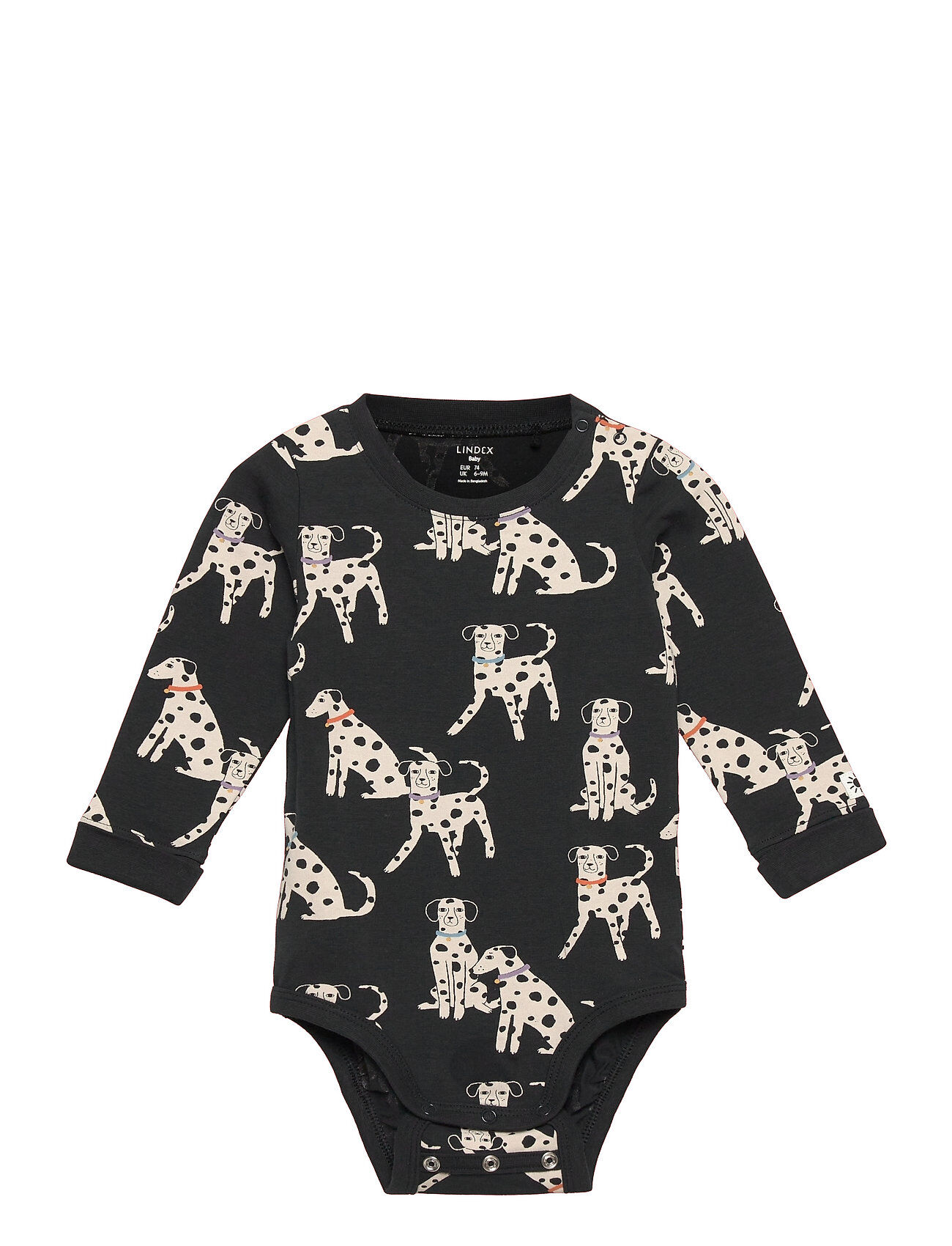 Lindex Body Dalmatians Aop Bodies Long-sleeved Multi/mønstret Lindex