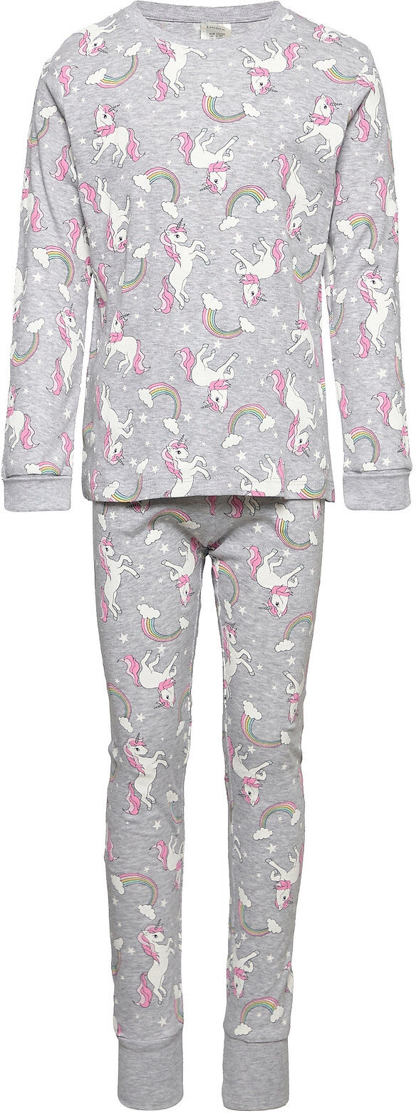 Lindex Pajama Sg Rainbow Unicorn Pyjamas Sett Multi/mønstret Lindex