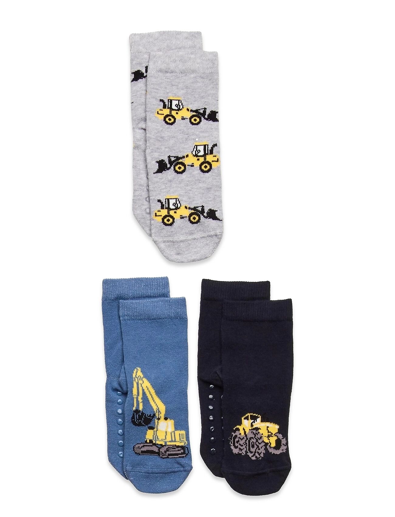 Lindex Sock Sb Tractor Crane Socks & Tights Non-slip Socks Multi/mønstret Lindex