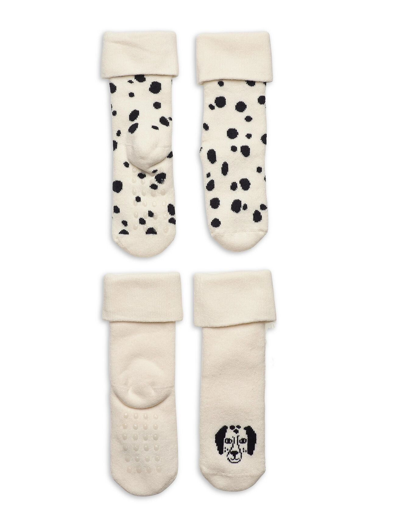 Lindex Sock 2P Baby Dog Face In Terry Socks & Tights Socks Rosa Lindex