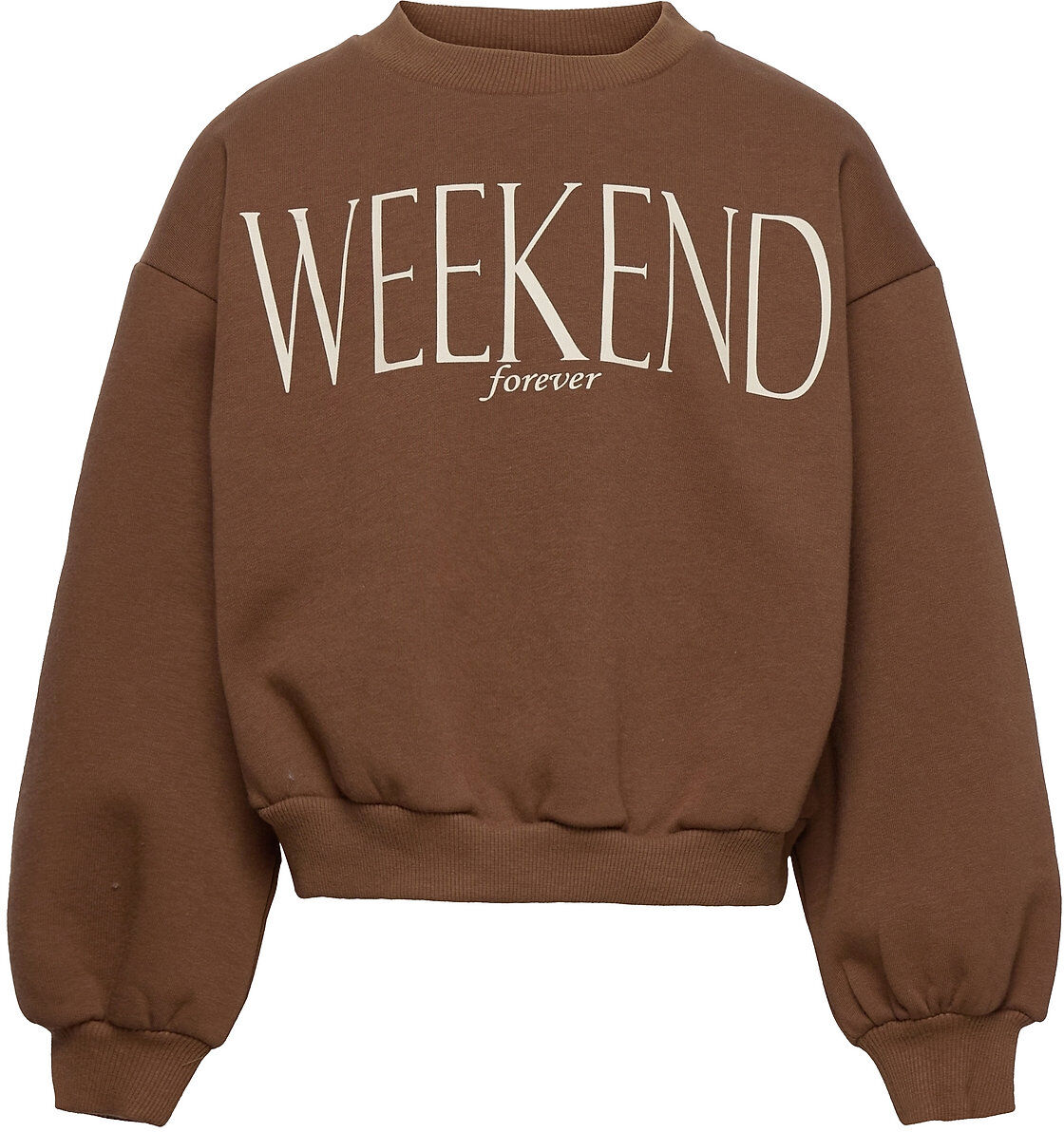 Lindex Sweatshirt Love Crewneck Print Sweat-shirt Genser Brun Lindex