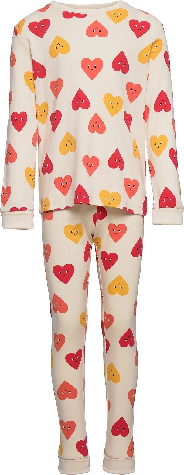 Lindex Pajama Sb Valentine Aop Pyjamas Sett Multi/mønstret Lindex