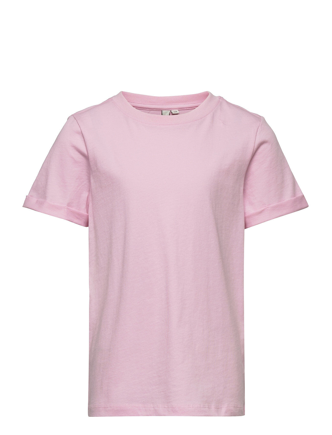 Little Pieces Lpria Ss Fold Up Solid Tee Tw Bc T-shirts Short-sleeved Rosa Little Pieces