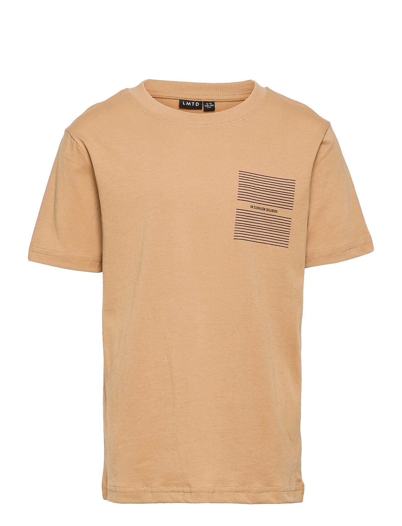 LMTD Nlmleonard Ss R Top Box T-shirts Short-sleeved Beige LMTD