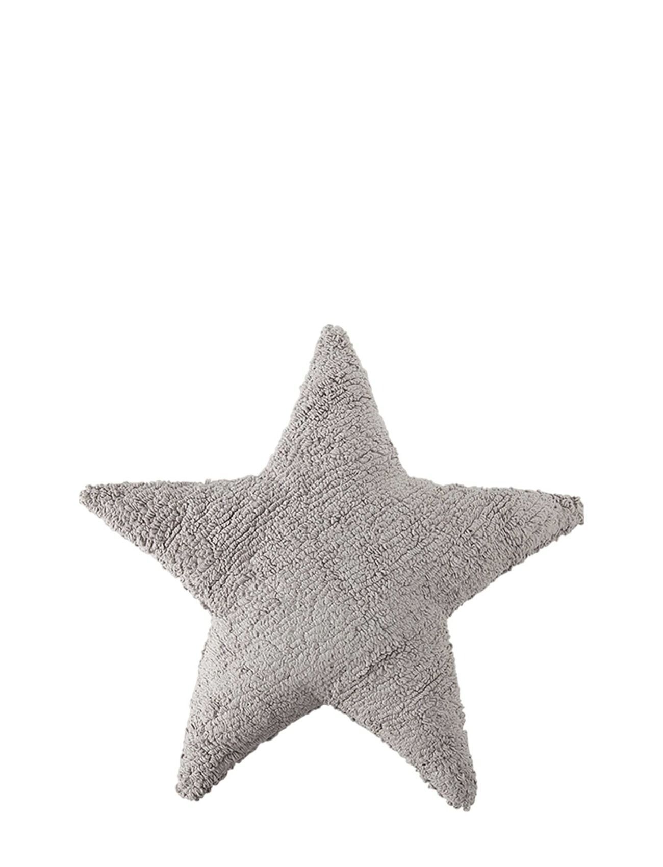 Lorena Canals Cushion Star Blue Home Kids Decor Cushions Grå Lorena Canals