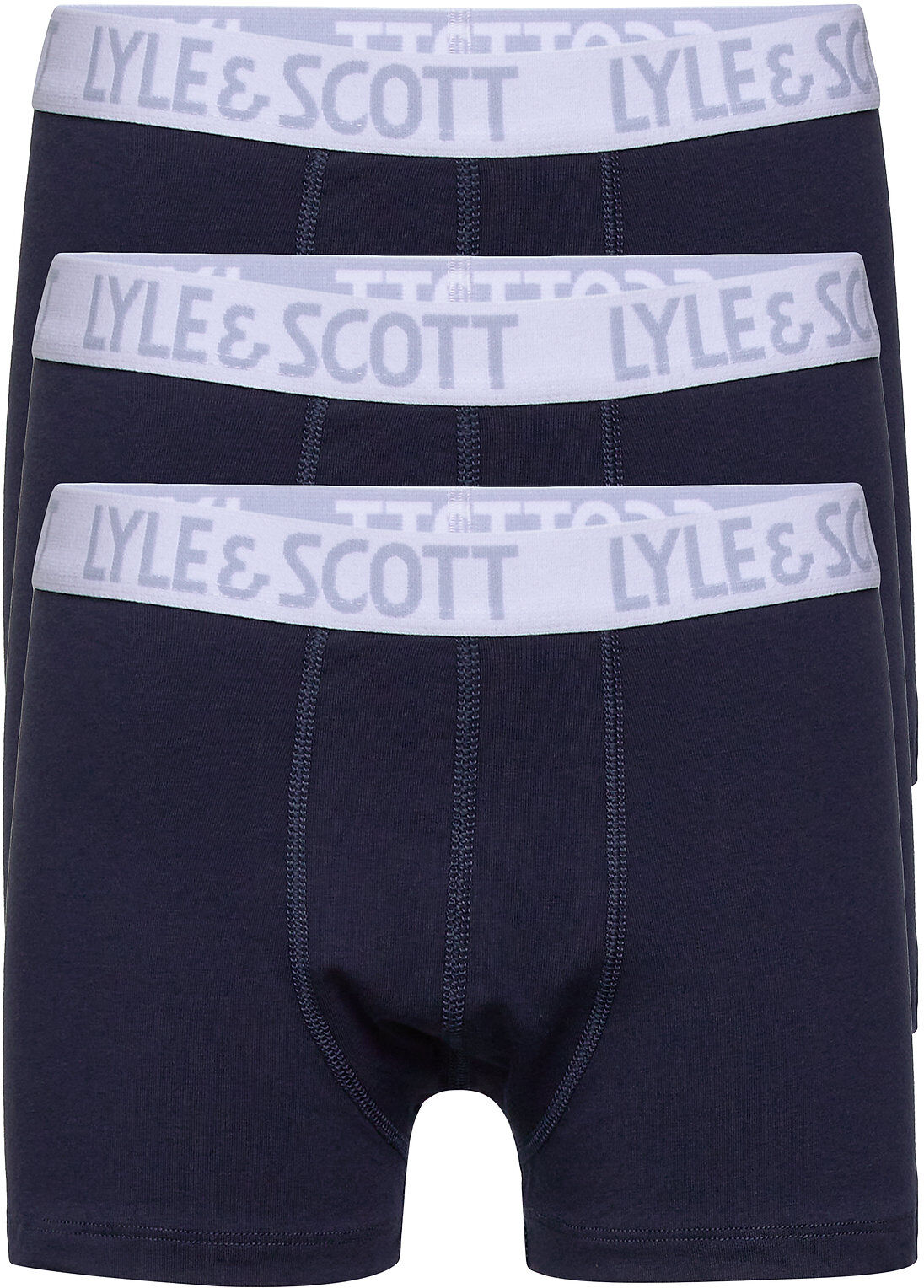 Scott Boxed Solid 3 Pair Boxers Night & Underwear Underwear Underpants Blå Lyle & Scott Junior