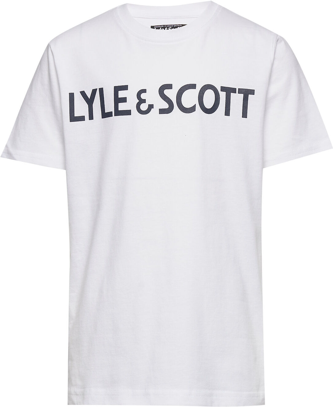 Scott Lyle & Scott Text Tee T-shirts Short-sleeved Hvit Lyle & Scott Junior