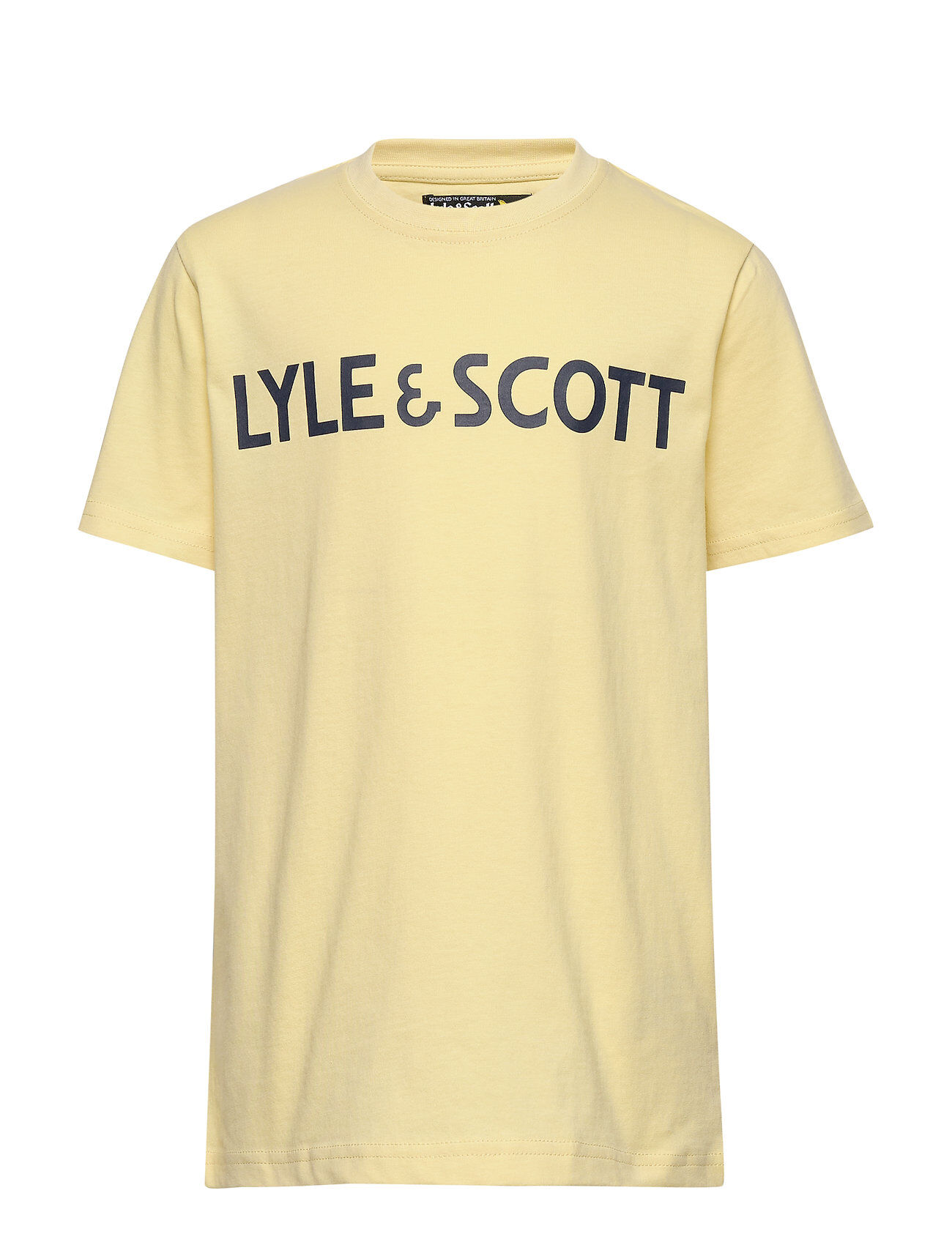 Scott Lyle & Scott Text Tee T-shirts Short-sleeved Gul Lyle & Scott Junior