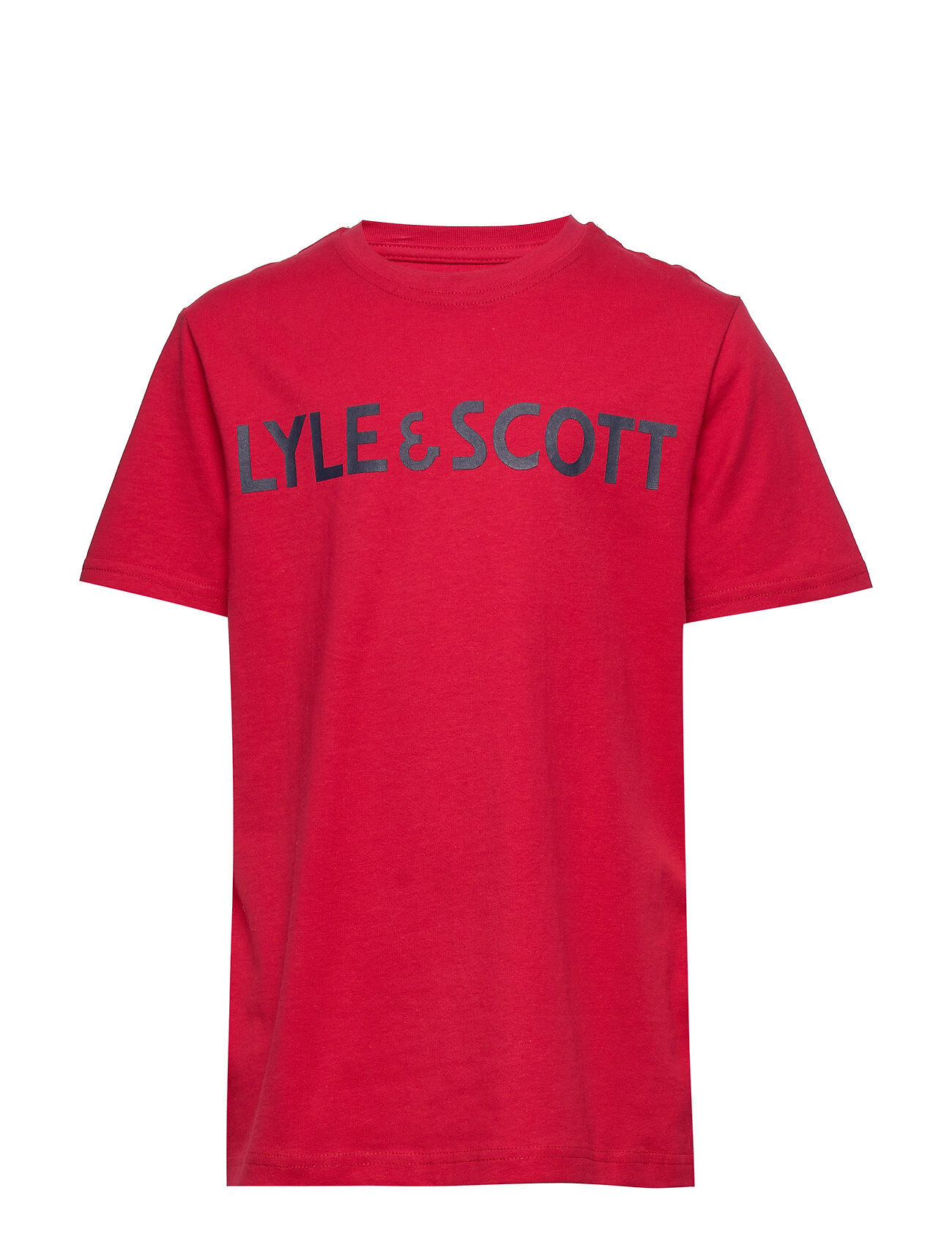Scott Lyle & Scott Text Tee T-shirts Short-sleeved Rød Lyle & Scott Junior