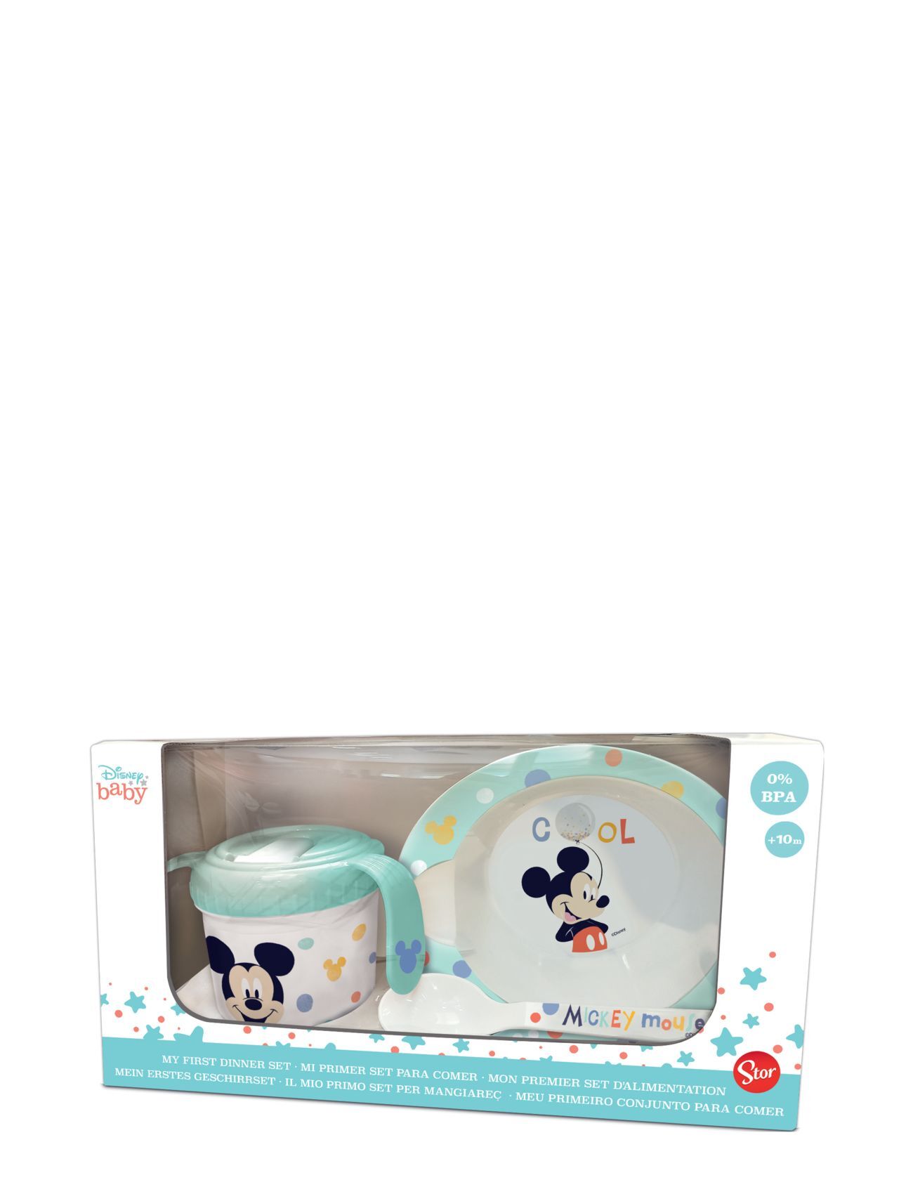 Magic Store Disney Baby 3 Pcs Set In Gift Box Mickey Cool Like Mickey Home Meal Time Dinner Sets Multi/mønstret Magic Store