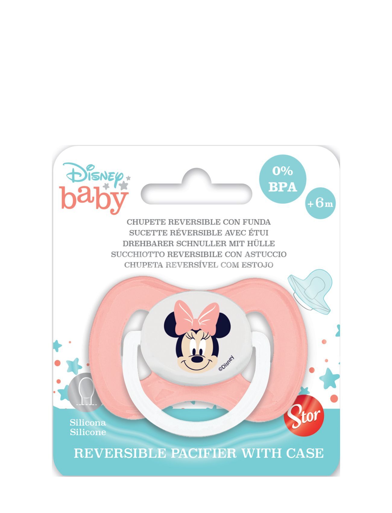 Magic Store Disney Baby Symetrical Pacifier Silic +6M Minnie Baby & Maternity Pacifiers Rosa Magic Store