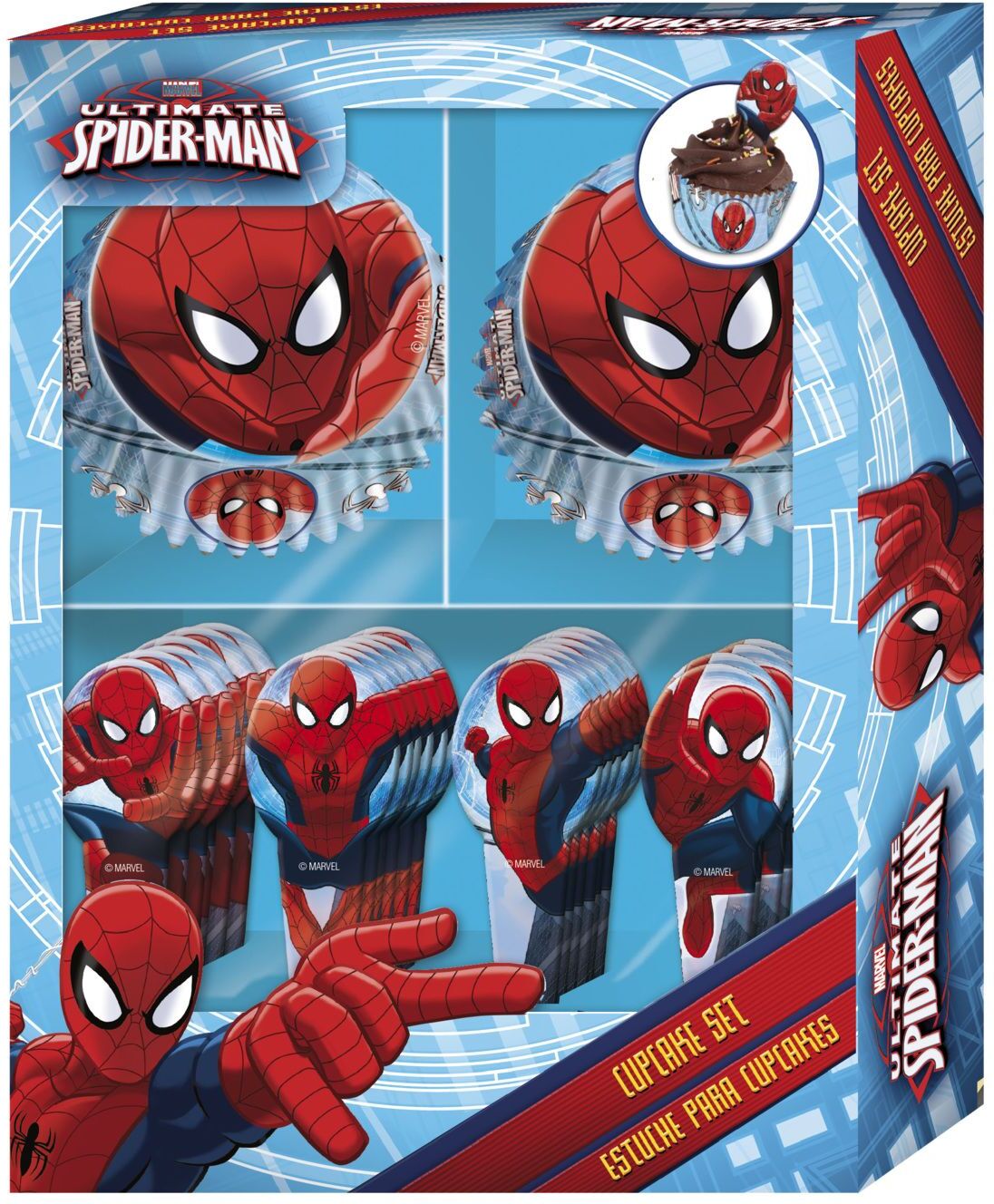 Magic Store Spiderman Bakery Cupcake -Set With Toppers Home Meal Time Baking & Cooking Multi/mønstret Magic Store