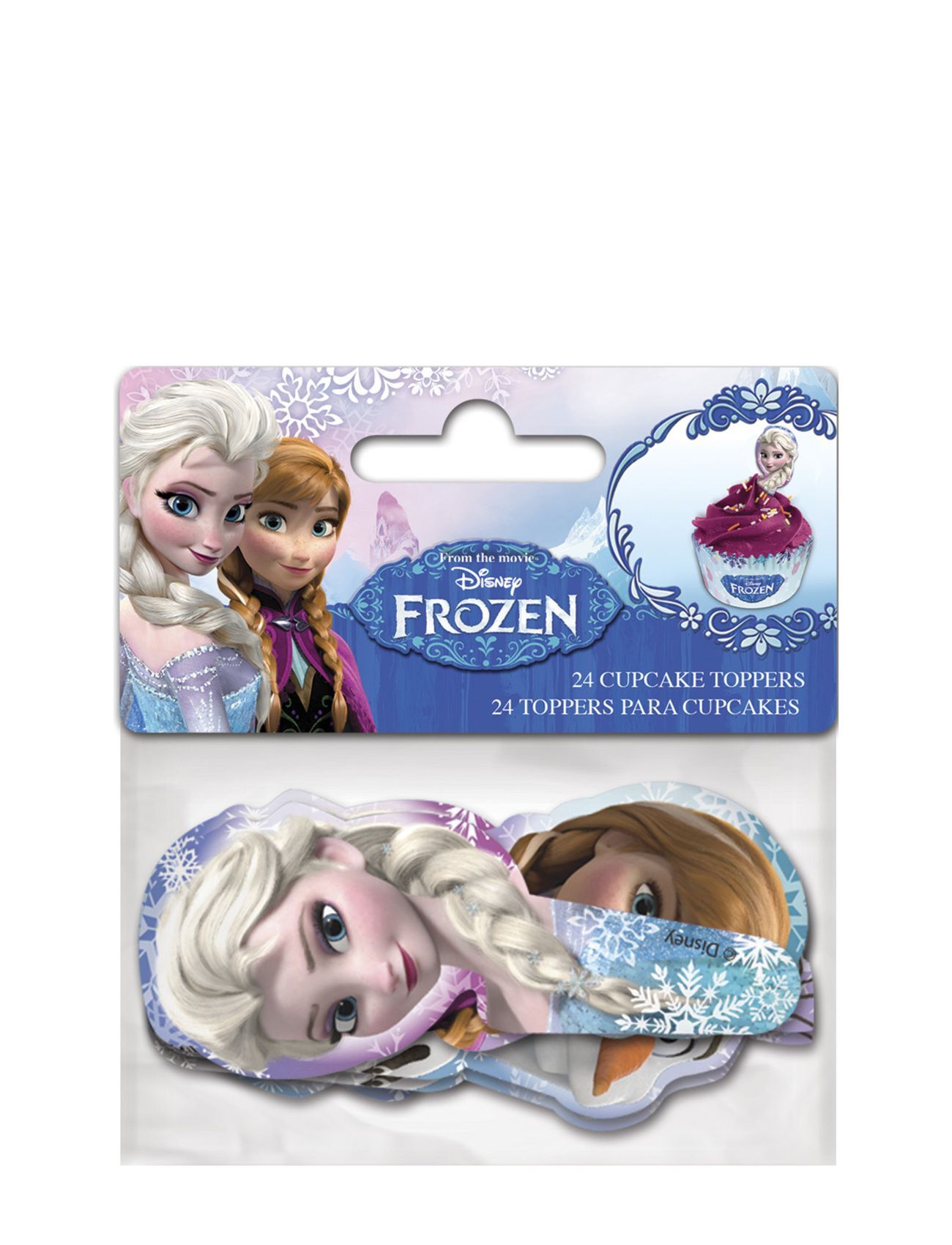 Magic Store Disney Frozen Bakery Paper Topper - 24 Pcs Home Kids Decor Party Supplies Multi/mønstret Magic Store