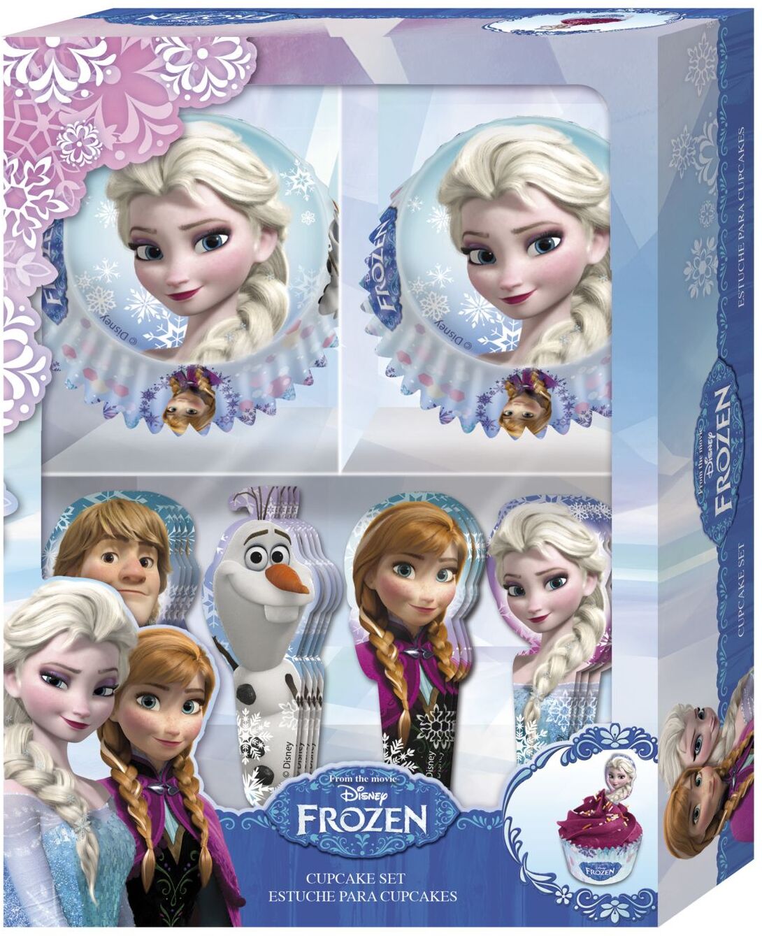 Magic Store Disney Frozen Bakery Cupcake -Set With Toppers Home Kids Decor Party Supplies Multi/mønstret Magic Store