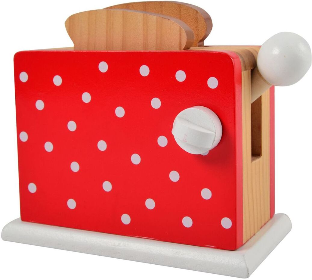 Magni Toys Toaster, Red With Dots Toys Toy Kitchen & Accessories Toy Kitchen Accessories Rød Magni Toys