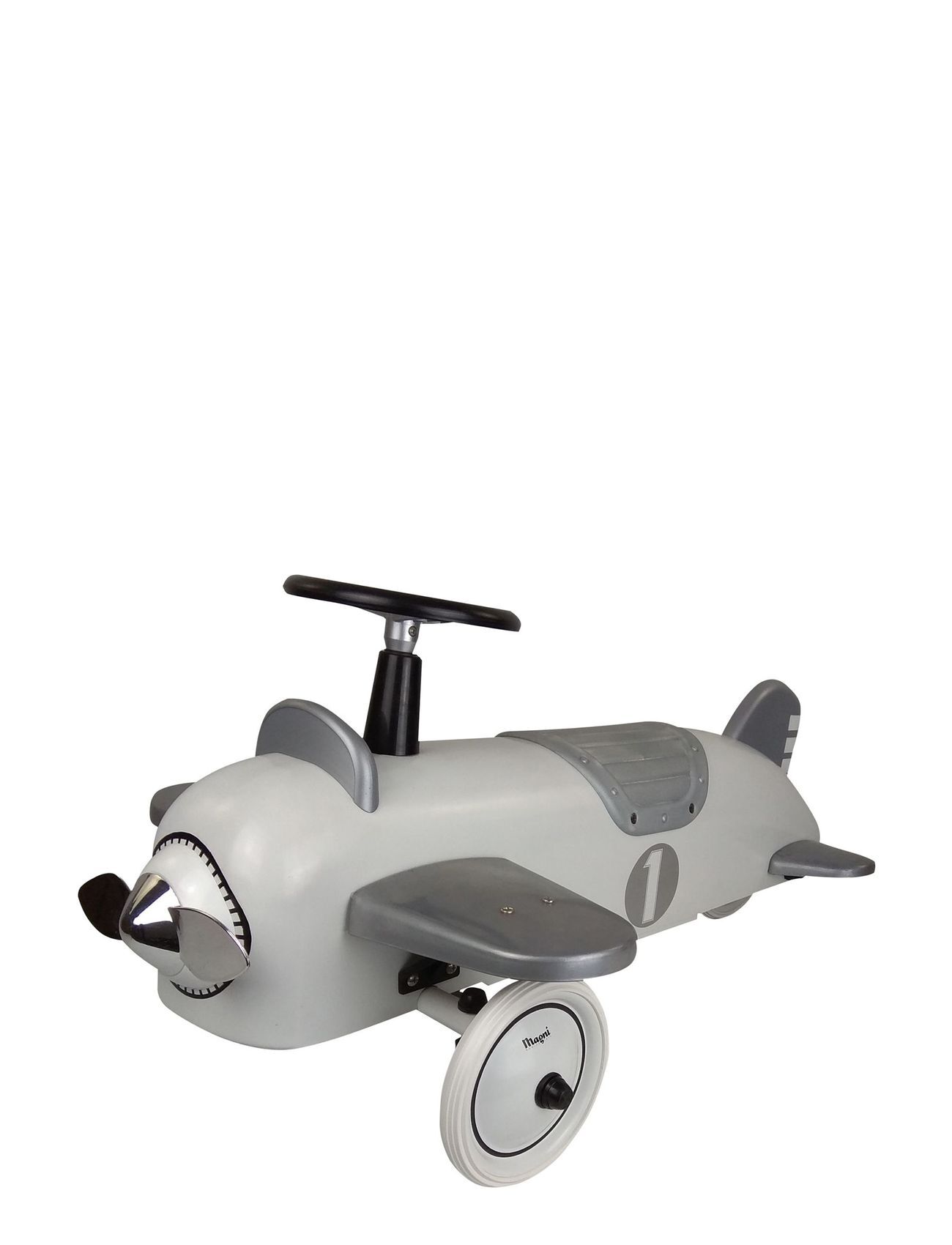 Magni Toys Ride-On-Airplane, White/Silver Toys Ride On Toys Grå Magni Toys