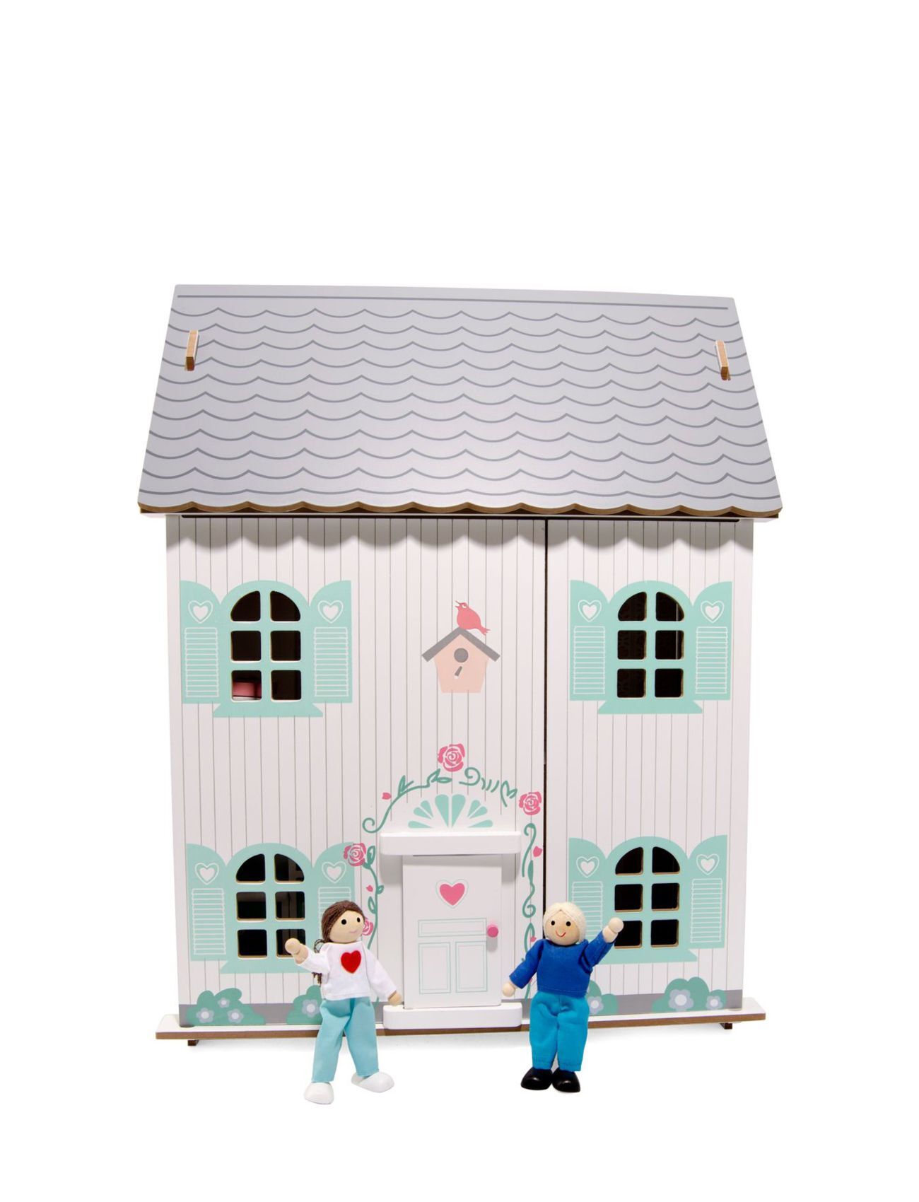 Magni Toys Dollhouse, White Toys Dolls & Accessories Doll Houses Multi/mønstret Magni Toys