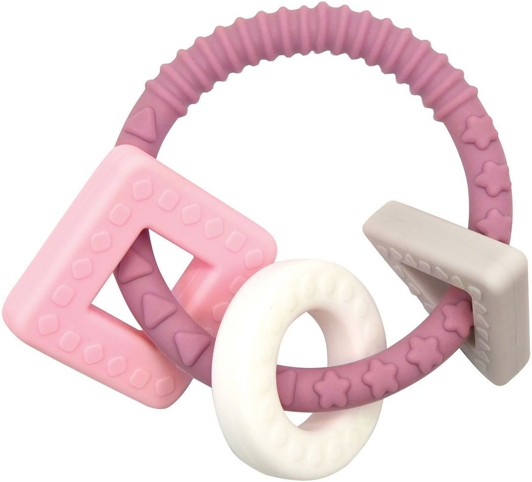 Magni Toys Lfgb Silic Teether In Pink And Gray Toys Baby Toys Teething Toys Rosa Magni Toys