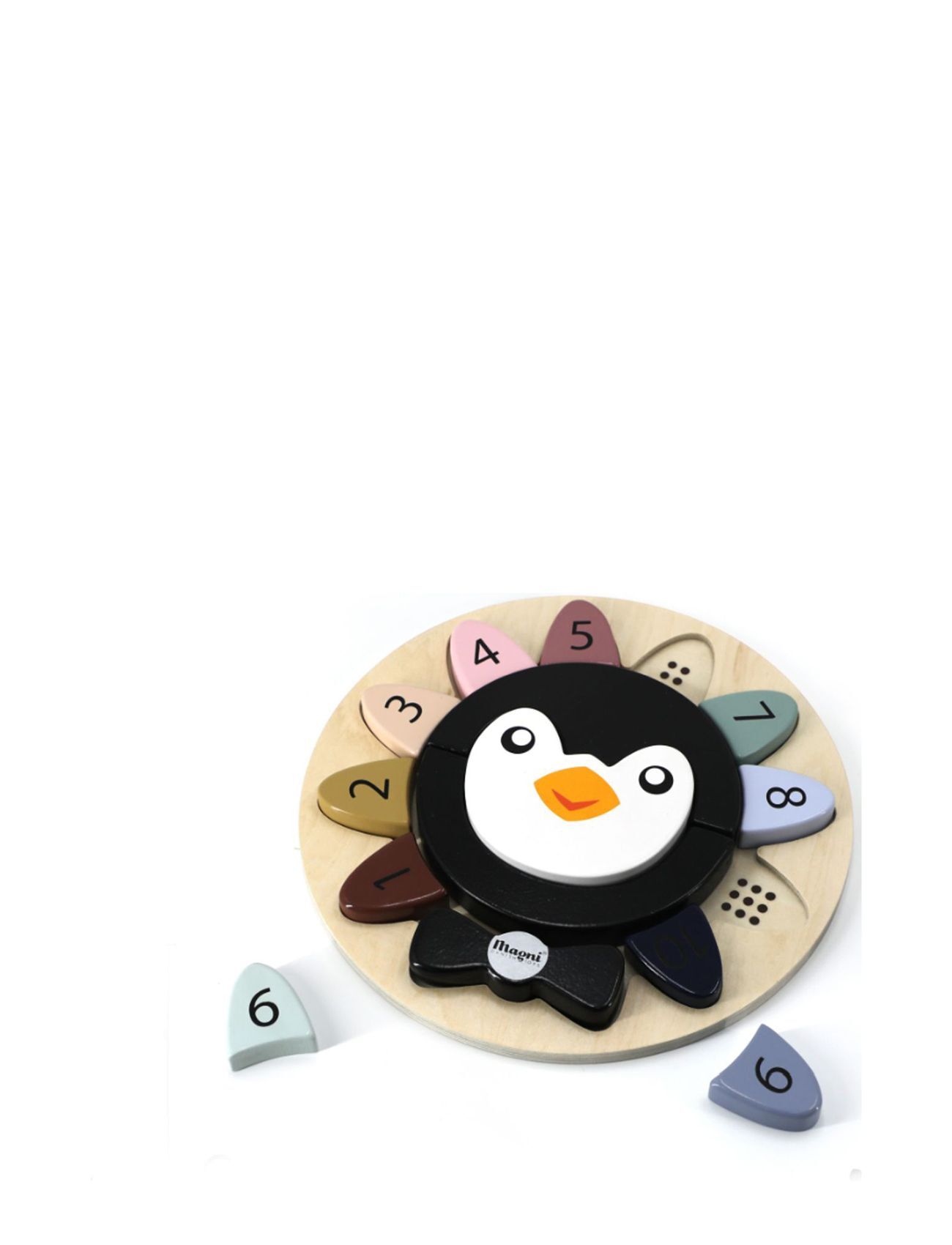 Magni Toys Penguin Puzzle With Numbers Toys Puzzles And Games Pegged Puzzles Multi/mønstret Magni Toys