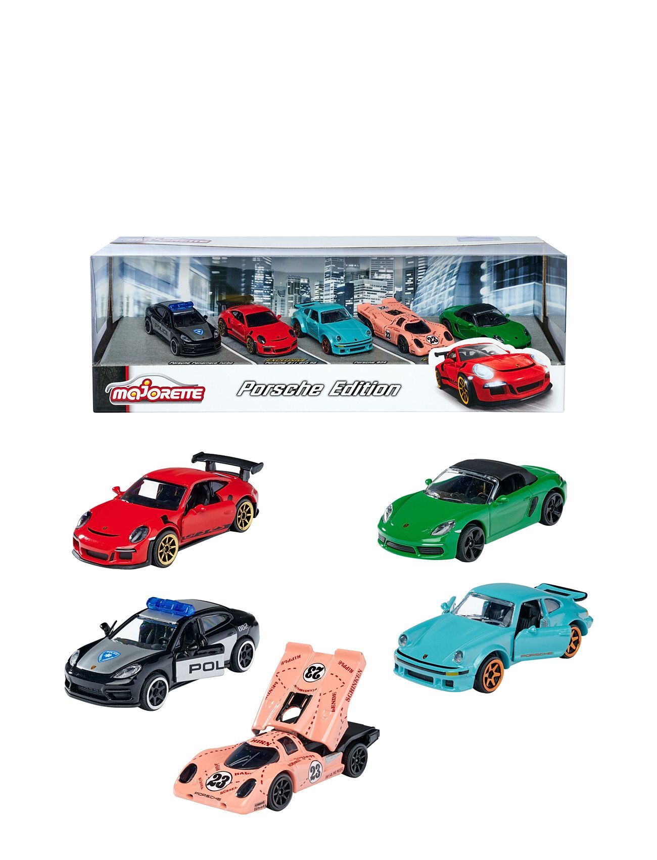 Majorette Porsche 5 Pieces Giftpack Toys Toy Cars & Vehicles Toy Cars Multi/mønstret Majorette
