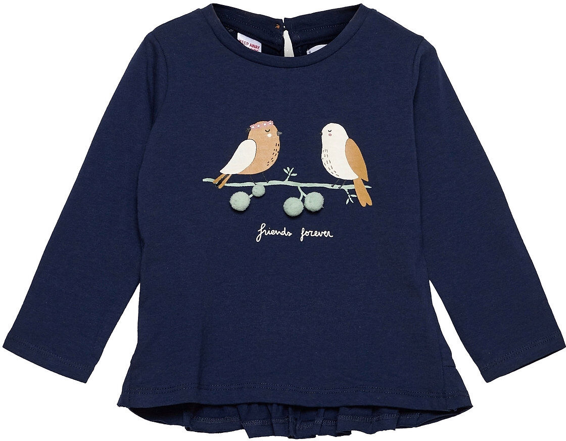 Mango Birdy T-shirts Long-sleeved T-shirts Blå Mango