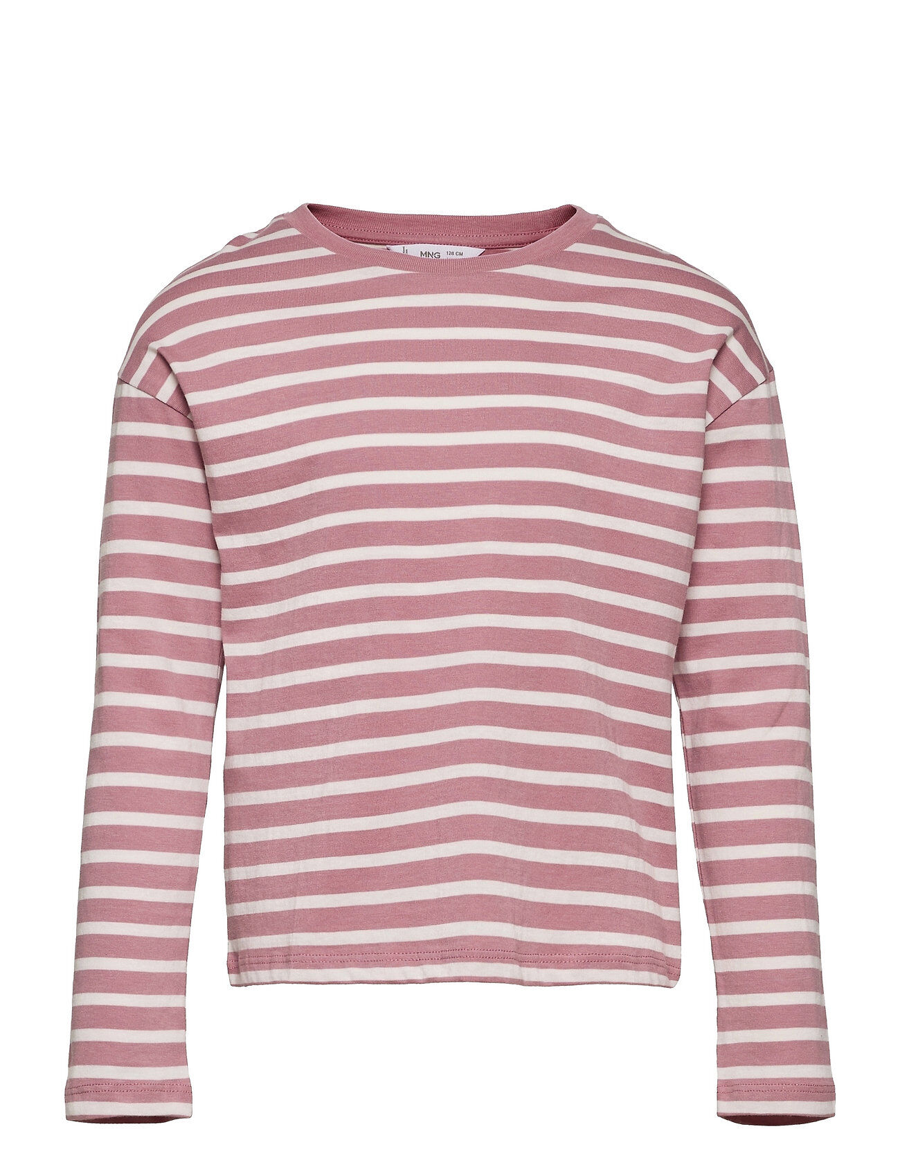 Mango Stripes T-shirts Long-sleeved T-shirts Rosa Mango